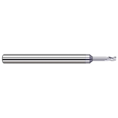 End Mill For Aluminum Alloys - Corner Radius, 0.0150 (1/64), Neck Dia.: 0.0142